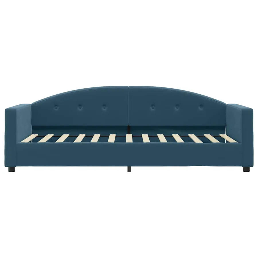 Lit de jour avec matelas bleu 80x200 cm velours - 4