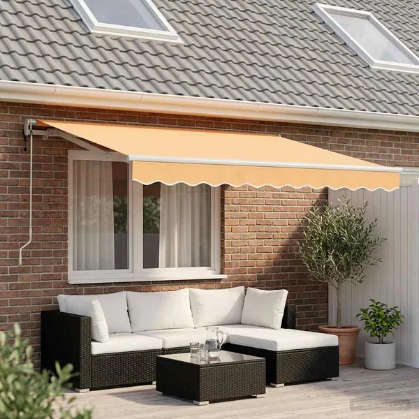 Auvent Rétractable Sable 3 x 2 m tissu