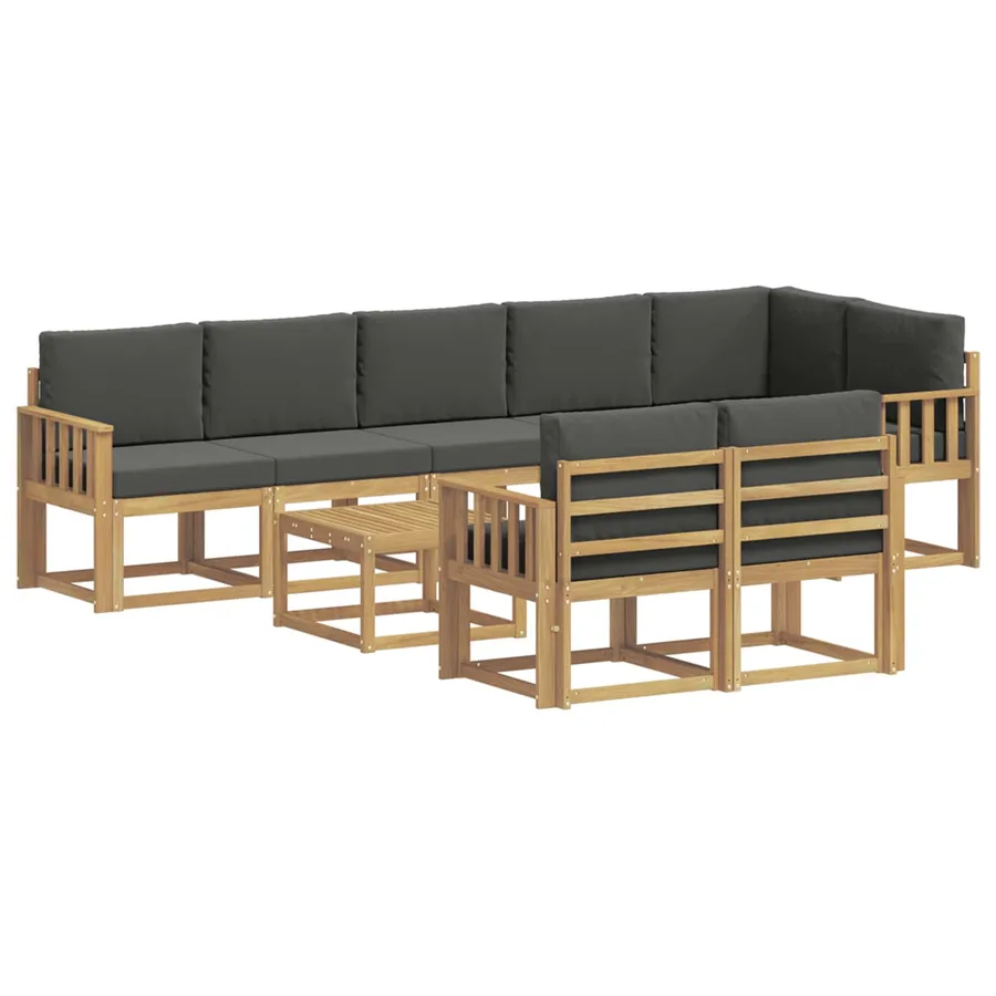 Ensemble de canapés d'extérieur 9 pcs Blanc et anthracite - 2