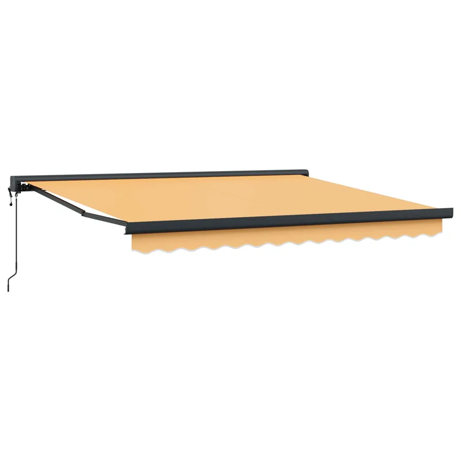 Auvent rétractable Sable 450 × 300 cm Tissu et Métal - 2