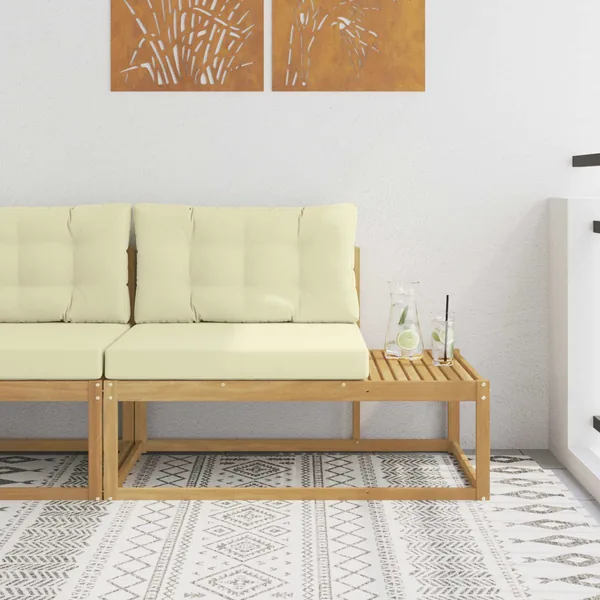 Canapé d'extérieur en bout Blanc 115 x 83 x 73 cm Polyester