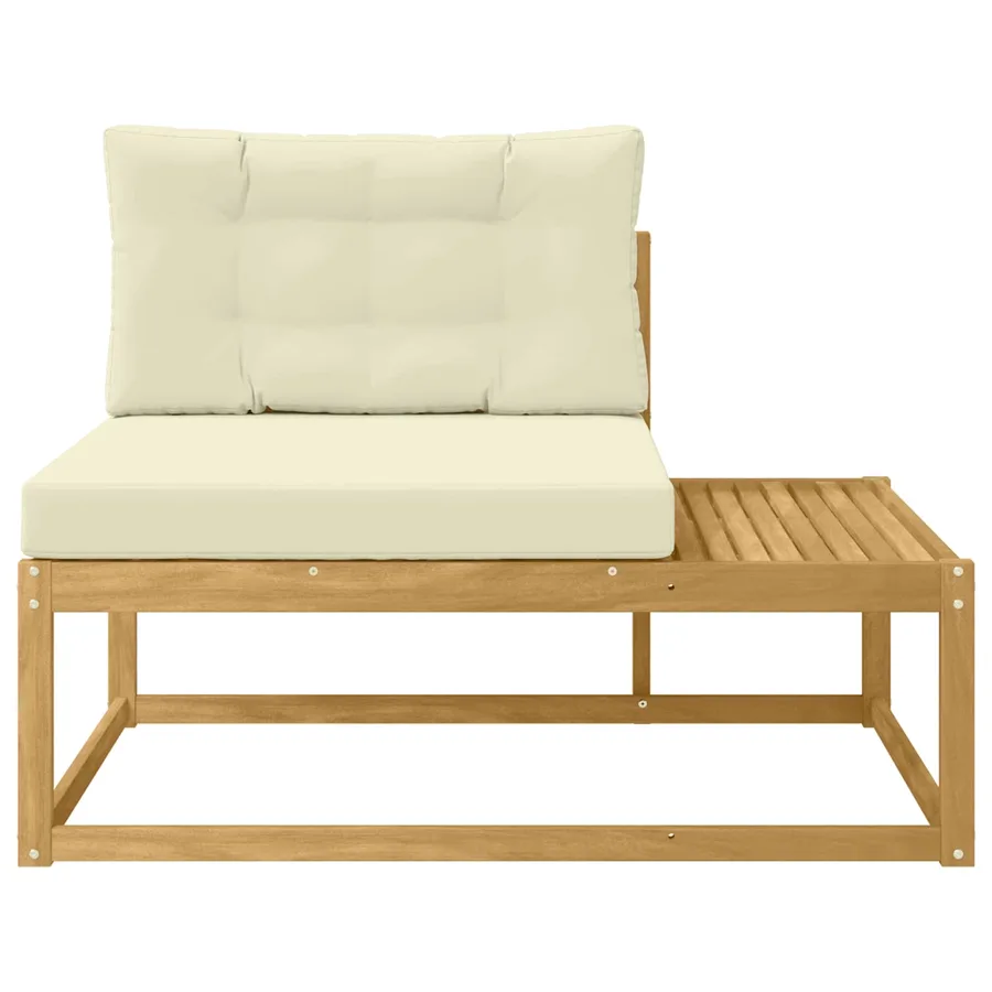 Canapé d'extérieur en bout Blanc 115 x 83 x 73 cm Polyester - 3