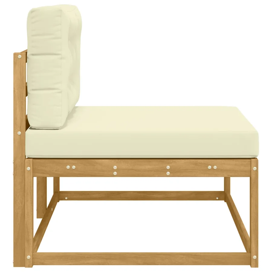 Canapé d'extérieur en bout Blanc 115 x 83 x 73 cm Polyester - 4