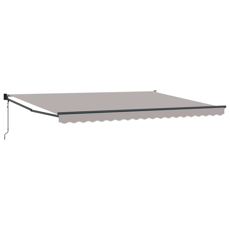 Auvent rétractable Gris clair 4 x 2 m Polyester et métal - 2