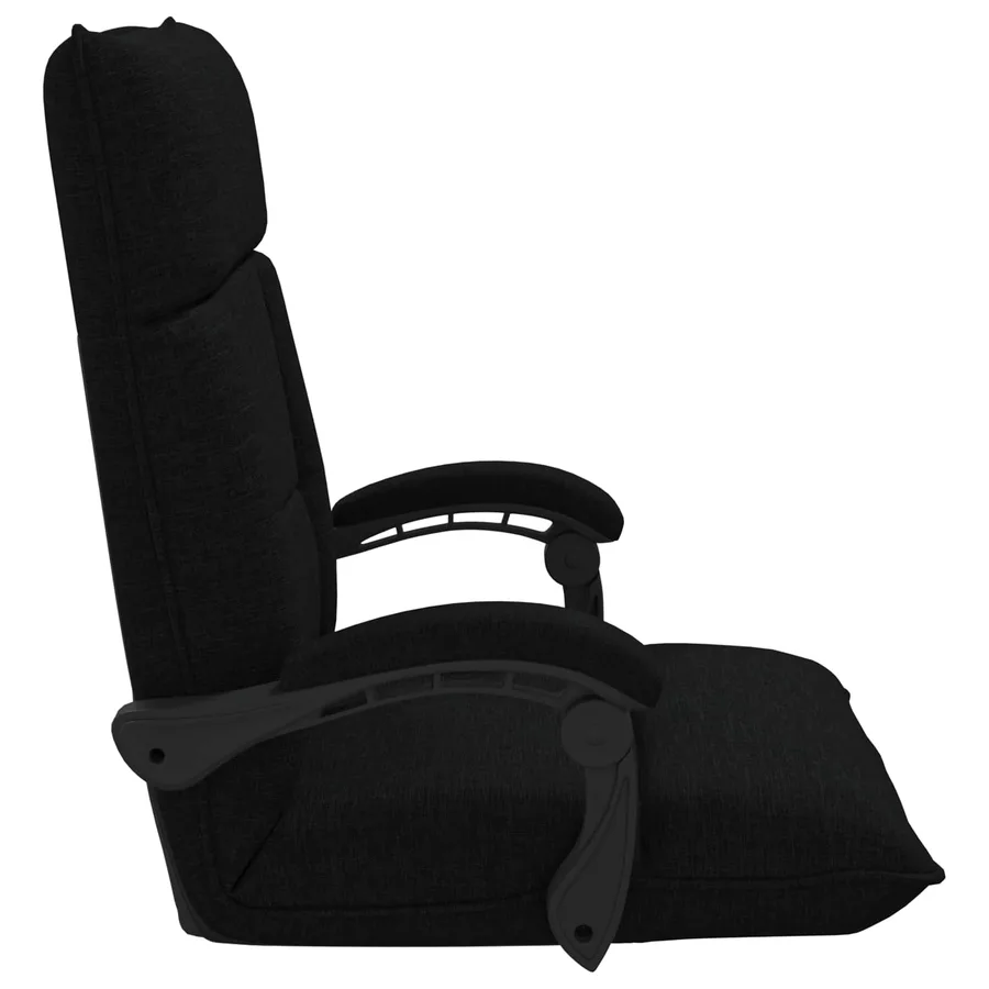 Fauteuil de sol ajustable Noir Tissu - 5