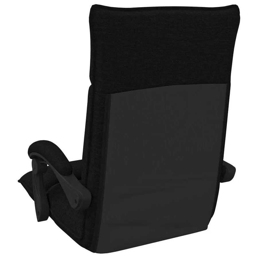 Fauteuil de sol ajustable Noir Tissu - 6