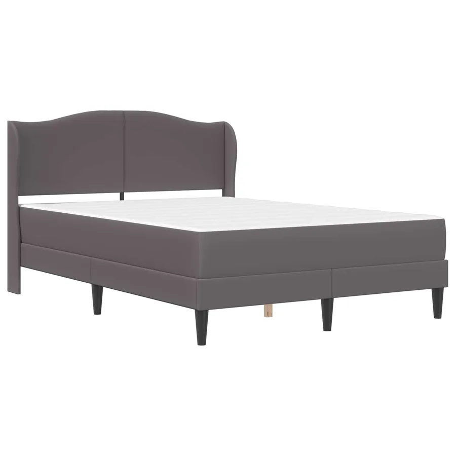 Cadre de lit avec tête de lit Gris 120 x 190 cm Simili cuir - 3