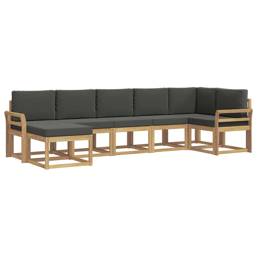 Ensemble de canapés d'extérieur 7 pcs Blanc et anthracite - 2