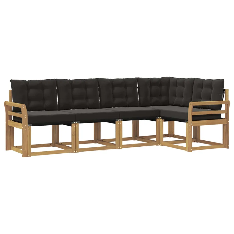 Ensemble de canapés d'extérieur avec coussin 5 pcs - 2