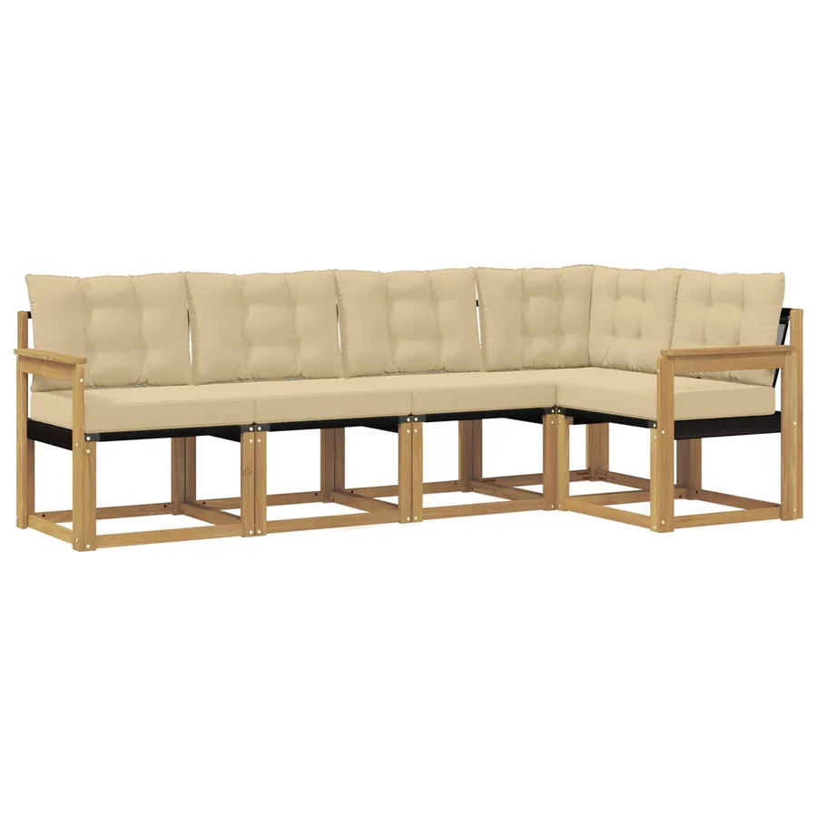 Ensemble de canapés d'extérieur avec coussin 5 pcs - 2