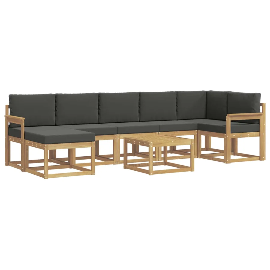Ensemble de canapés d'extérieur 8 pcs Blanc et anthracite - 2