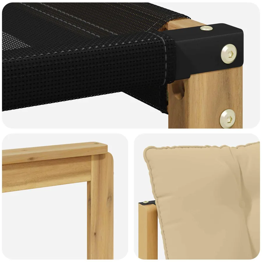 Ensemble de canapés d'extérieur 7 pcs Blanc et Beige - 9
