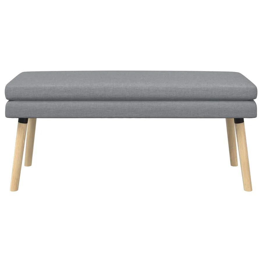 Banc à double couche Gris clair 110 x 40 x 47 cm Tissu - 5
