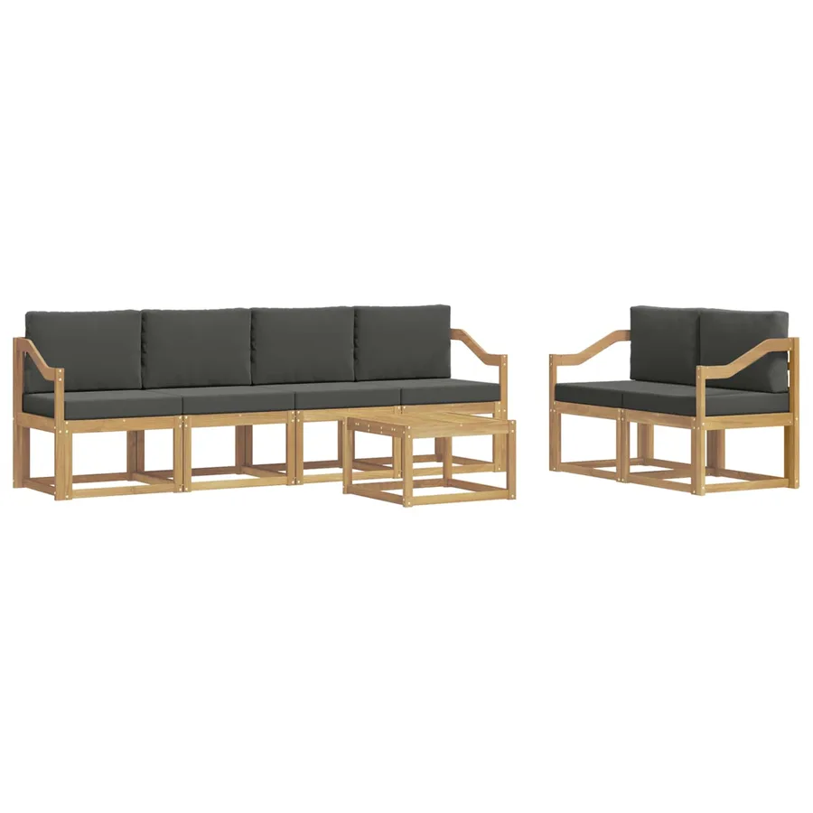Ensemble de canapés d'extérieur 7 pcs Blanc et anthracite - 2