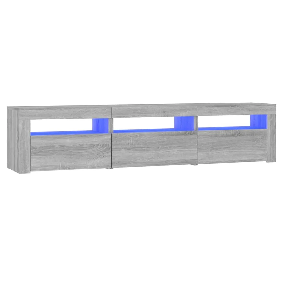 Meuble TV avec lumières LED Sonoma gris 180x35x40 cm - 2