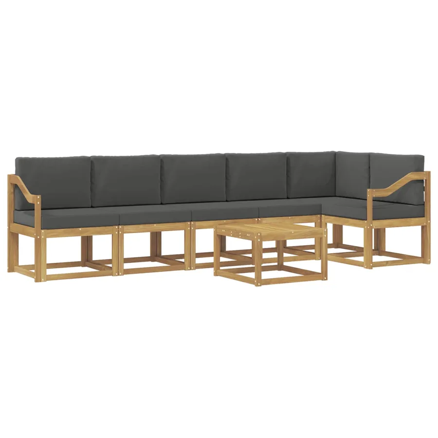 Ensemble de canapés d'extérieur 7 pcs Blanc et anthracite - 2
