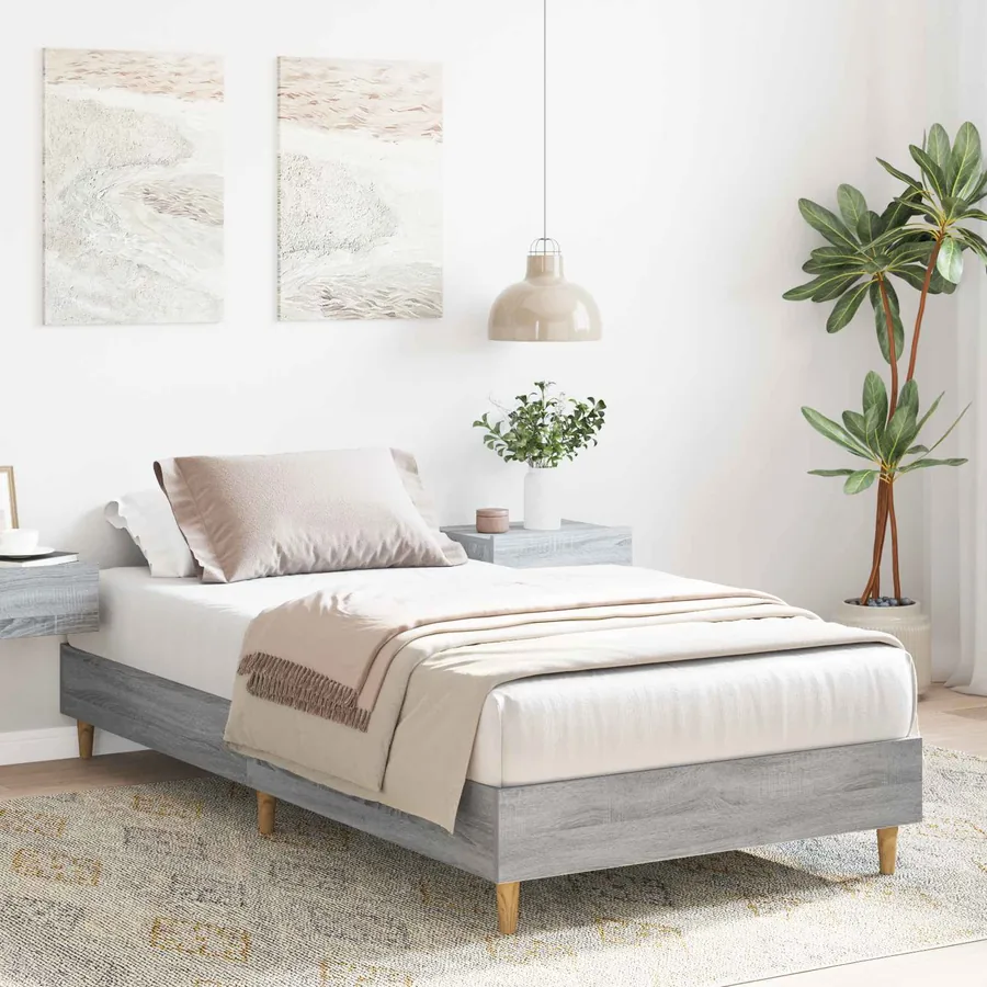 Cadre de lit Sonoma gris 80 x 200 cm Bois d'ingénierie