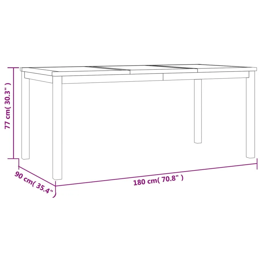 Ensemble à manger de jardin 7 pcs Bois de teck solide - 11
