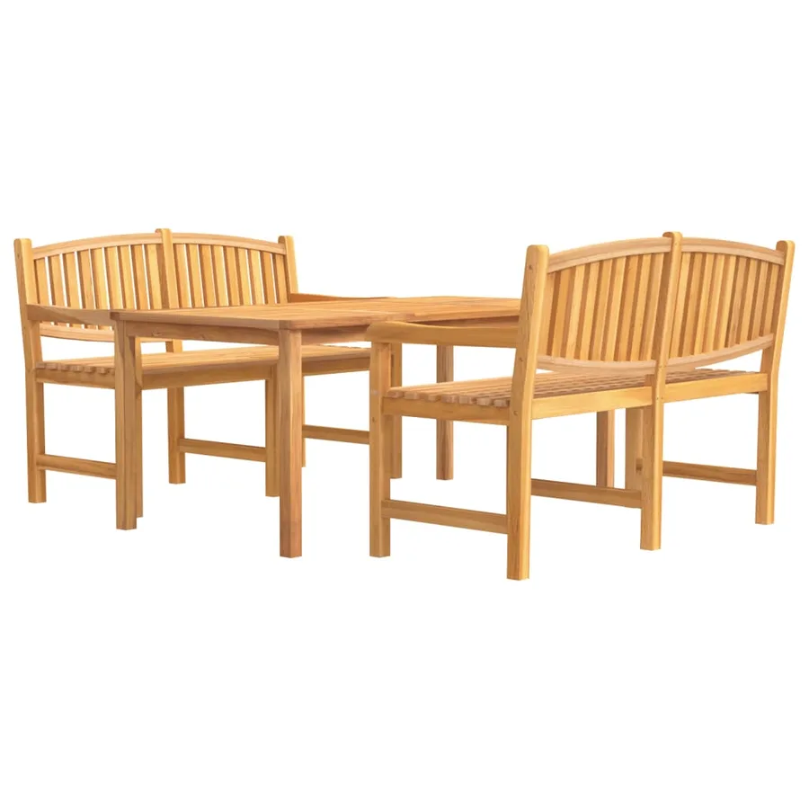 Ensemble à manger de jardin 3 pcs Bois de teck massif - 2