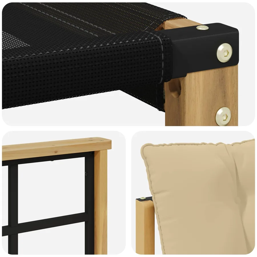 Ensemble de canapés d'extérieur 6 pcs Blanc et Beige - 7