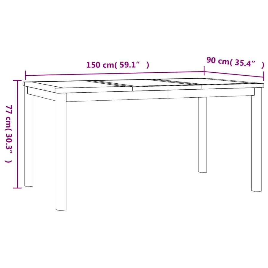 Ensemble à manger de jardin 5pcs Bois de teck massif - 11