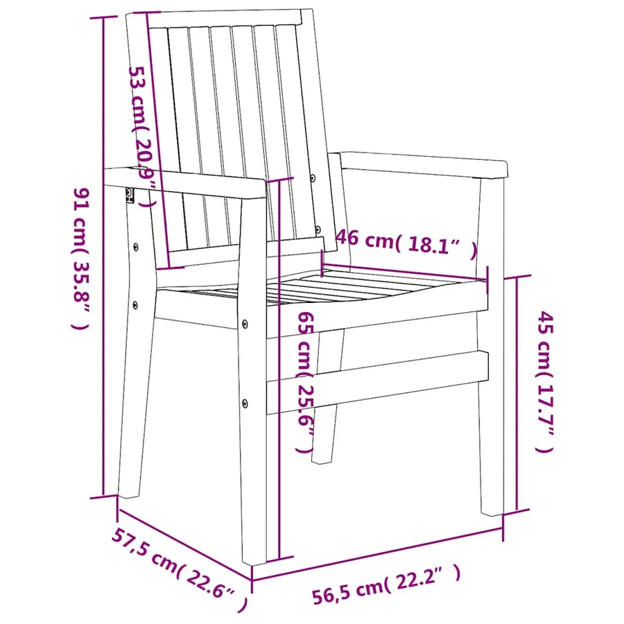 Ensemble à manger de jardin 5pcs Bois de teck massif - 12