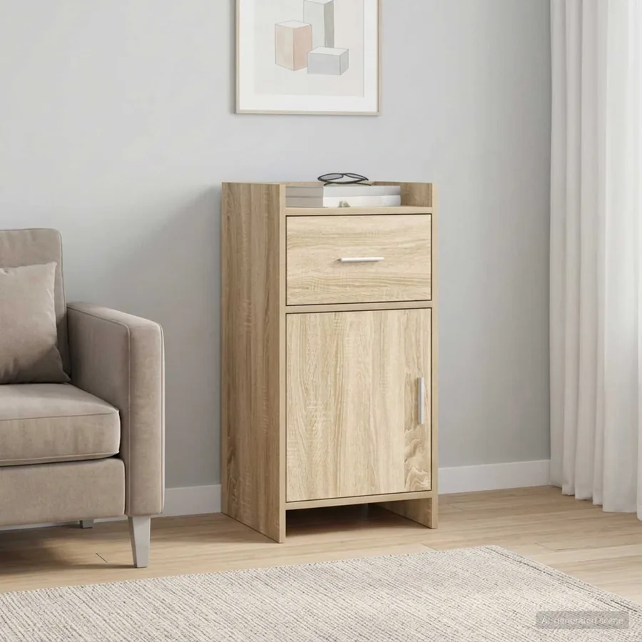 Buffet Chêne Sonoma 40 x 36 x 80 cm Bois d'ingénierie