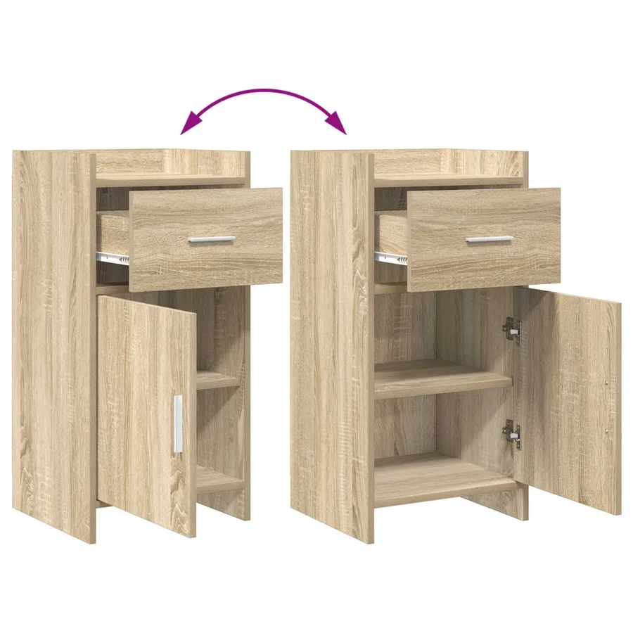 Buffet Chêne Sonoma 40 x 36 x 80 cm Bois d'ingénierie - 9
