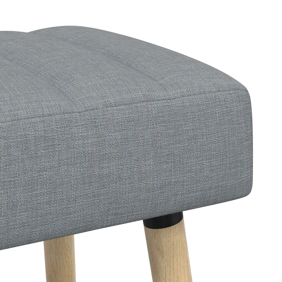 Banc capitonné canal Gris clair 110 x 40 x 46 cm Tissu - 6