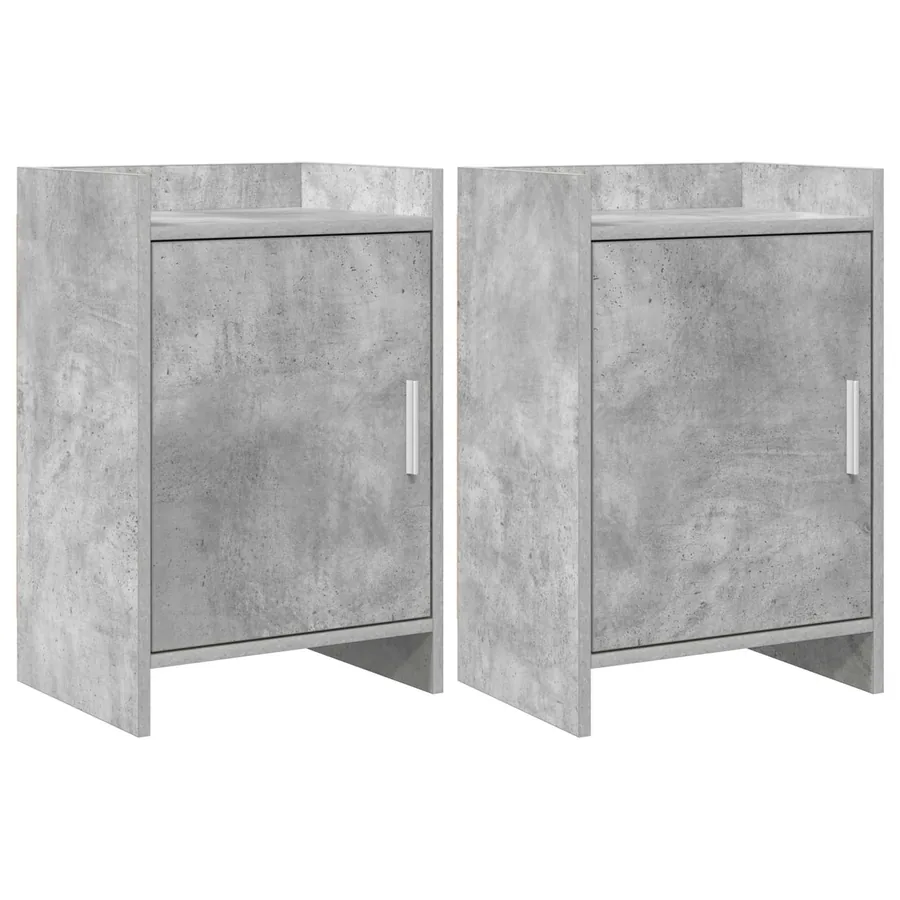 Tables de chevet 2 pcs Gris béton 40 x 30 x 60 cm