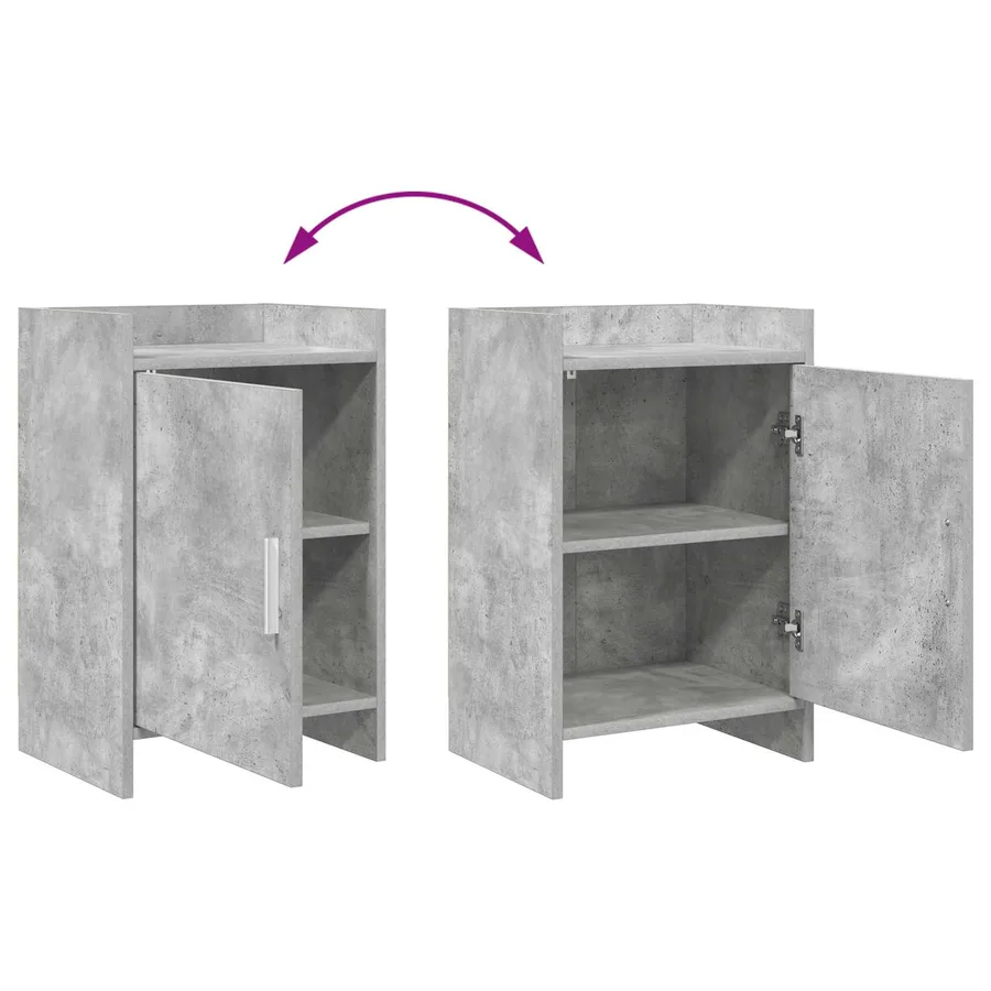 Tables de chevet 2 pcs Gris béton 40 x 30 x 60 cm - 7
