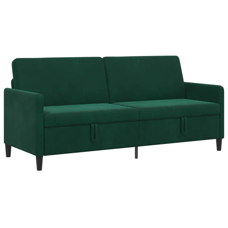 Sofa avec rangement Vert foncé 192 x 78 x 87 cm Polyester - 2