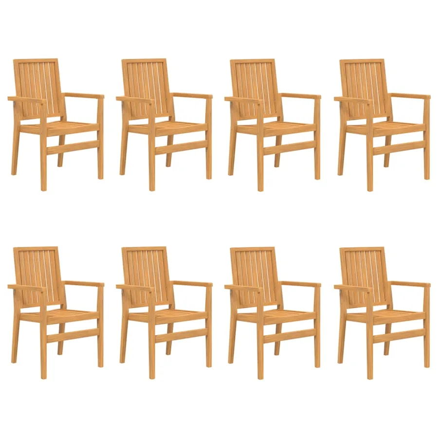 Ensemble à manger de jardin 9 pcs Bois de teck solide - 3