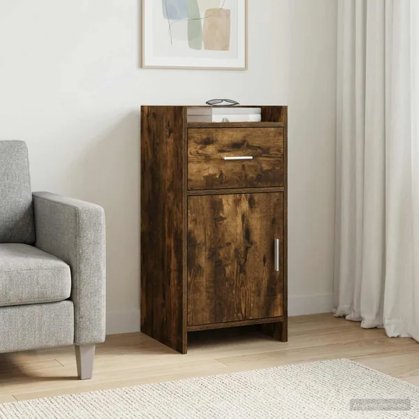 Buffet Chêne fumé 40 x 36 x 80 cm Bois d'ingénierie