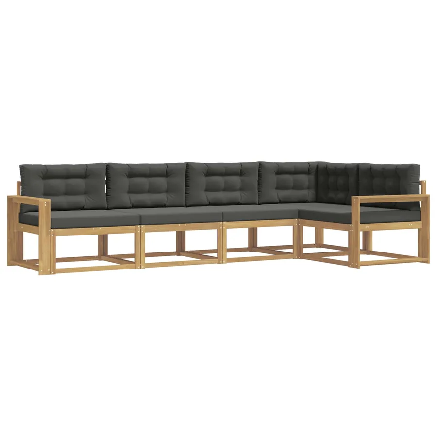 Ensemble de canapés d'extérieur 4 pcs Blanc et anthracite - 2
