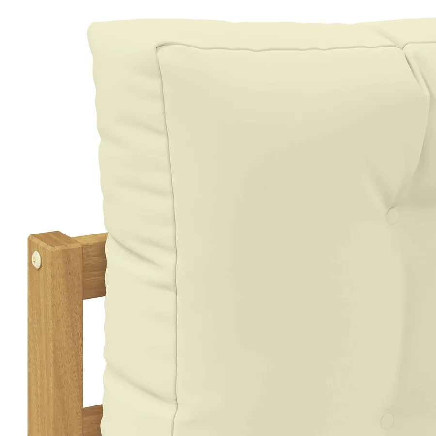 Ensemble de canapés d'extérieur 4 pcs Blanc et crème Polyester - 6