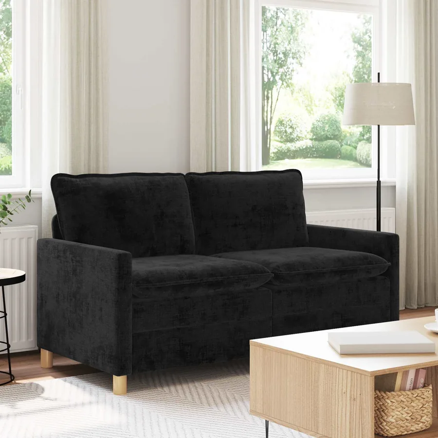 Canapé Noir 156 x 81 x 87,5 cm Polyester