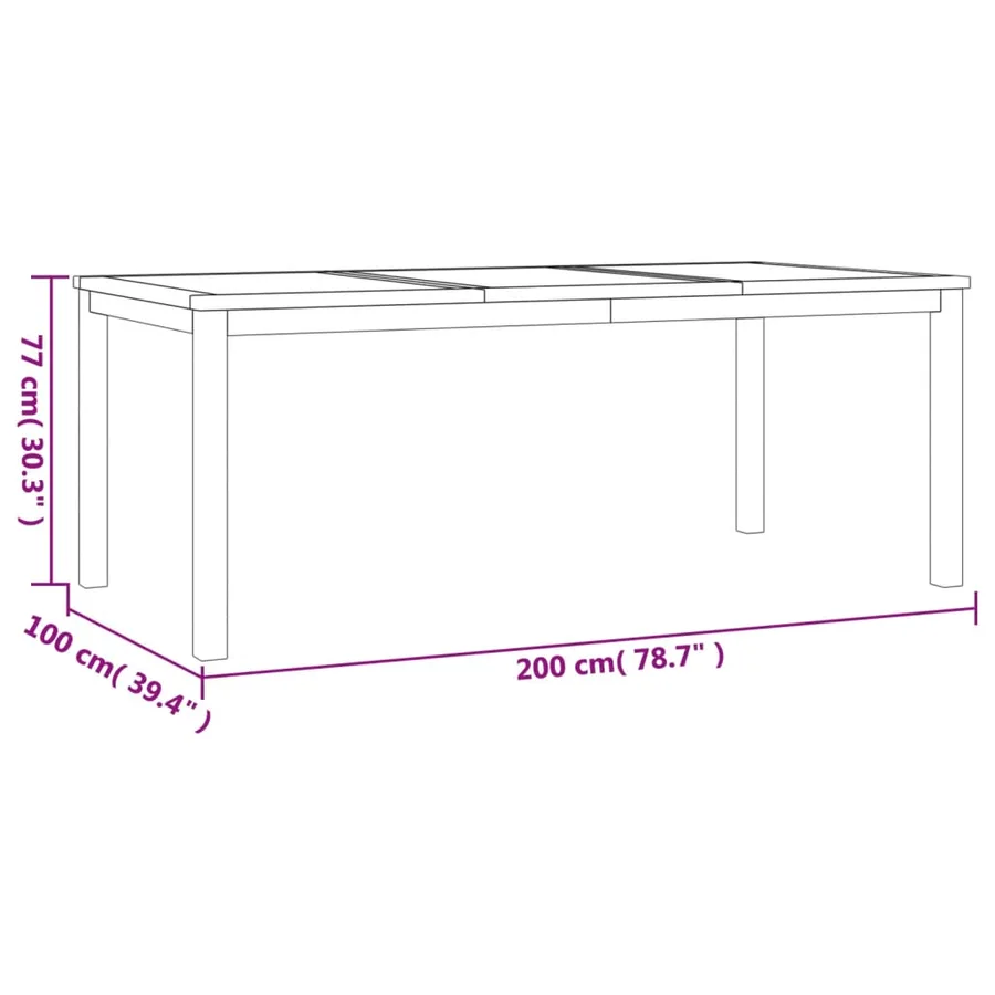 Ensemble à manger de jardin 9 pcs Bois de teck solide - 11