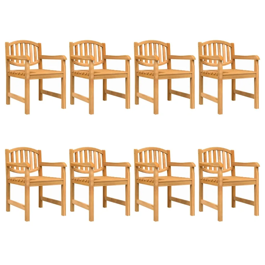 Ensemble à manger de jardin 9 pcs Bois de teck solide - 3