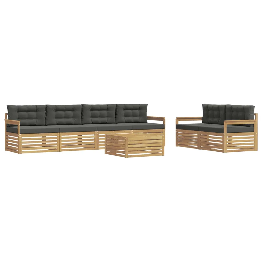 Ensemble de canapés d'extérieur 7 pc Blanc et anthracite - 2