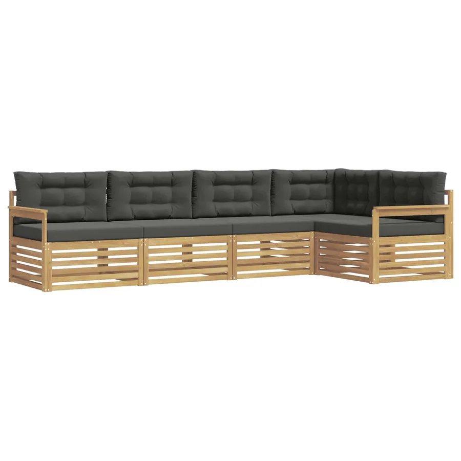 Ensemble de canapés d'extérieur 6 pc Blanc et anthracite - 2