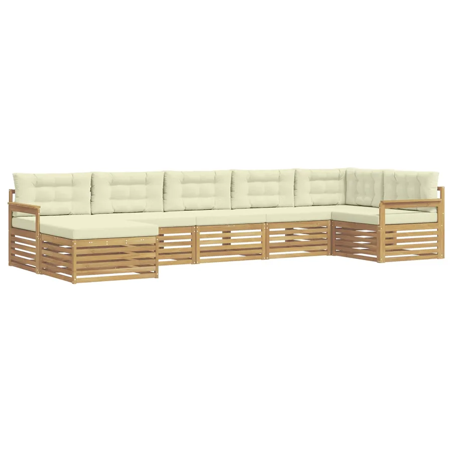 Ensemble de canapés d'extérieur 7 pc Blanc et crème - 2