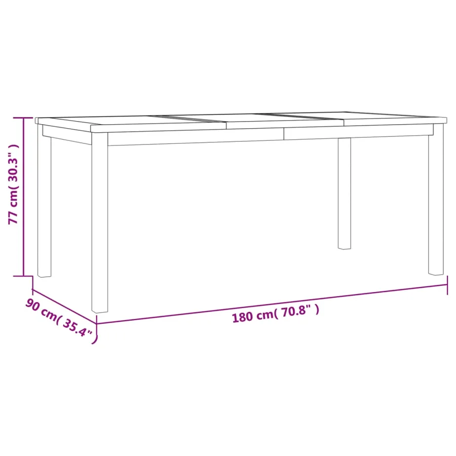 Ensemble à manger de jardin 7 pcs Bois de teck solide - 11