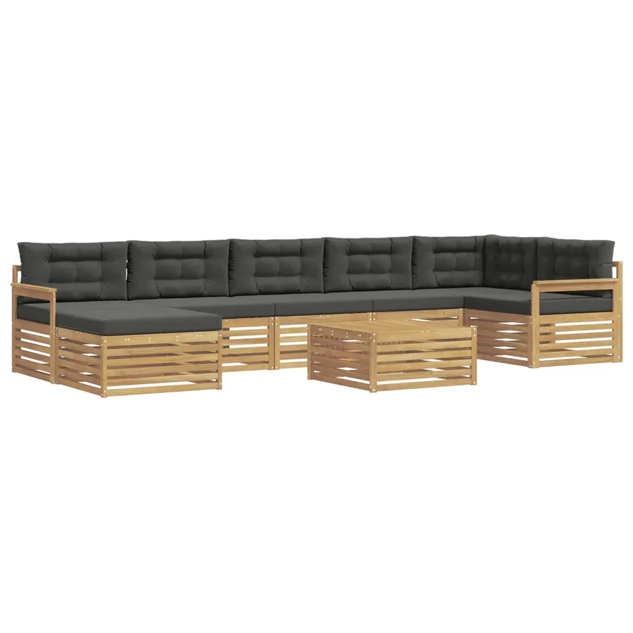 Ensemble de canapés d'extérieur 8 pc Blanc et anthracite - 2