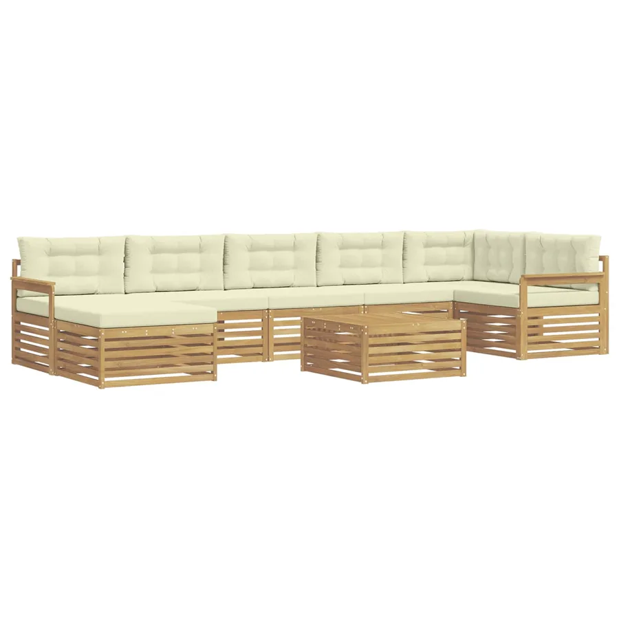 Ensemble de canapés d'extérieur 8 pc Blanc et crème - 2