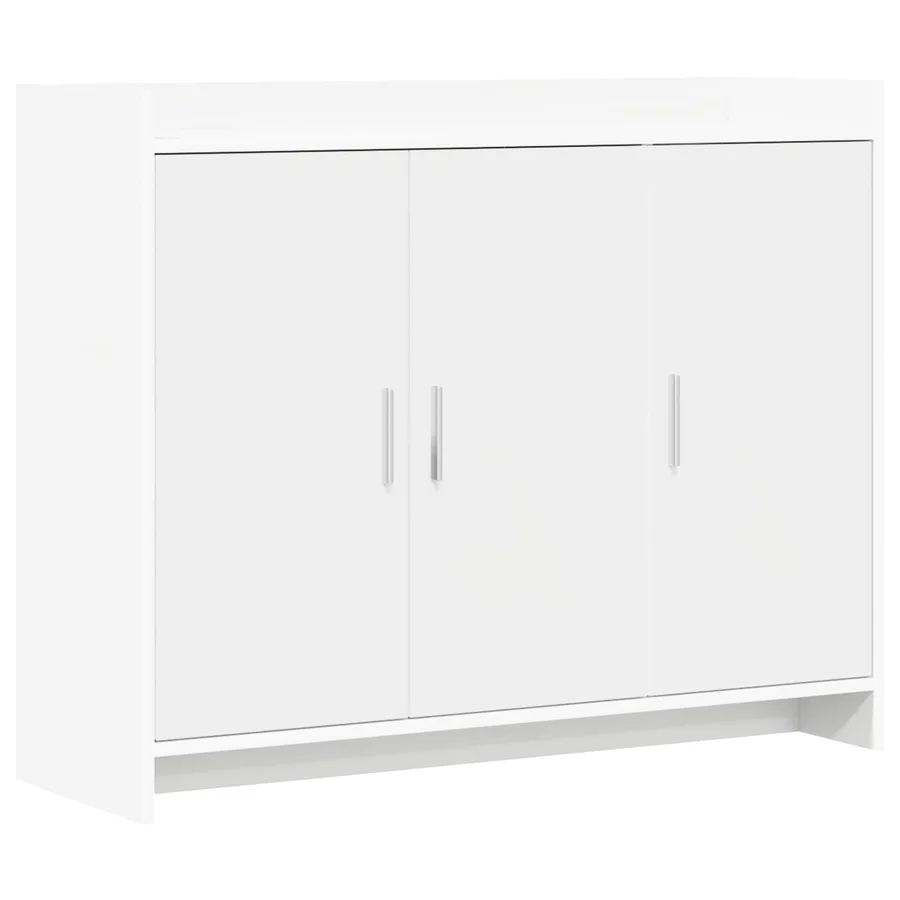 Buffet Blanc 98,5 x 33 x 80 cm Bois d'ingénierie - 2