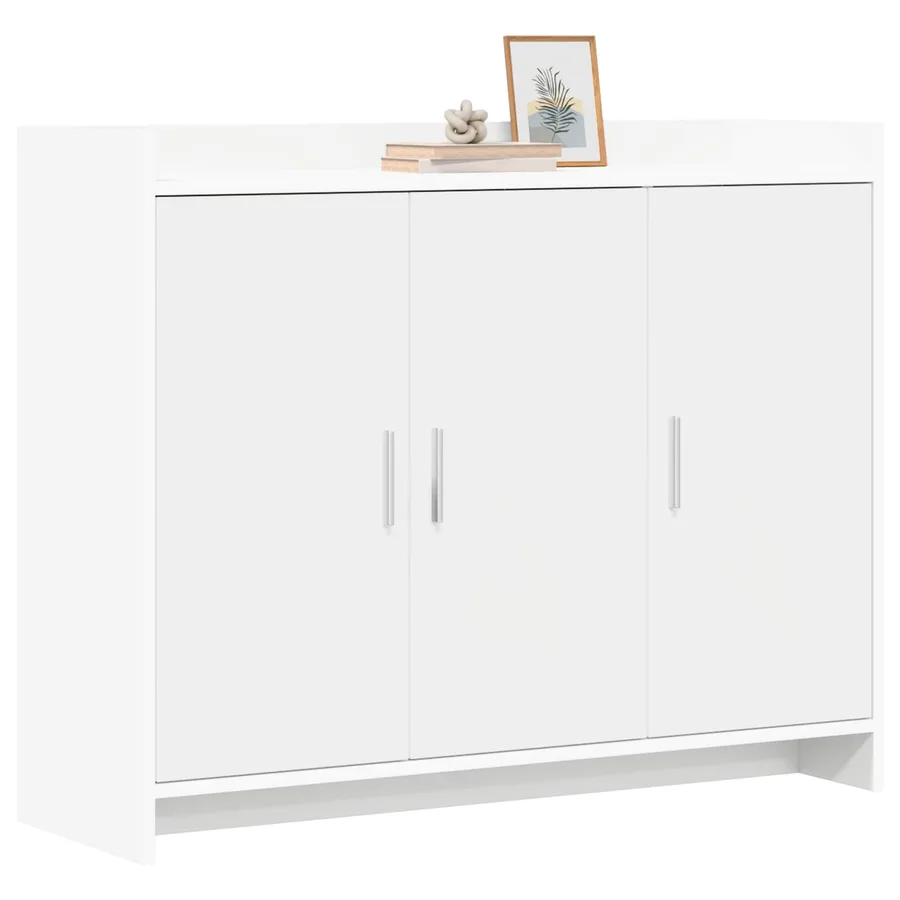 Buffet Blanc 98,5 x 33 x 80 cm Bois d'ingénierie - 3