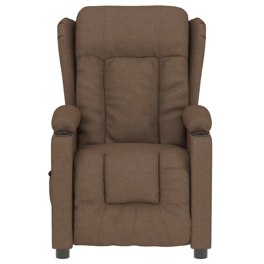 Fauteuil inclinable électrique Marron Tissu - 4