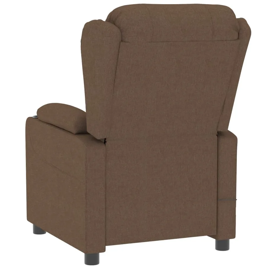 Fauteuil inclinable électrique Marron Tissu - 6