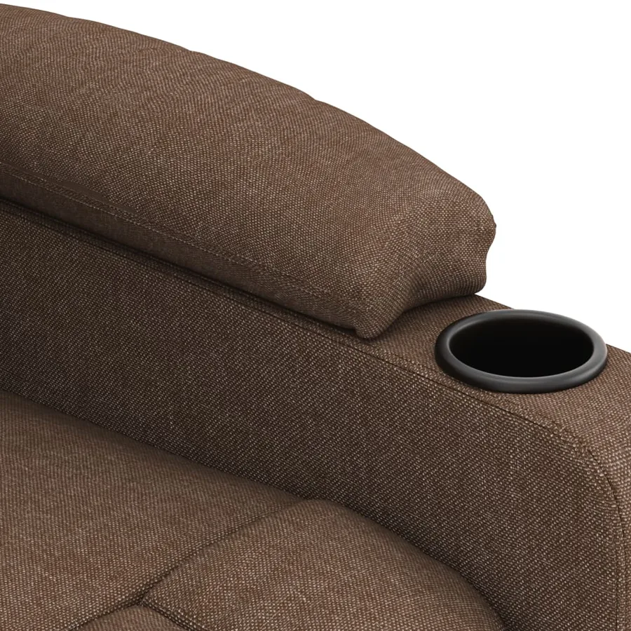 Fauteuil inclinable électrique Marron Tissu - 8